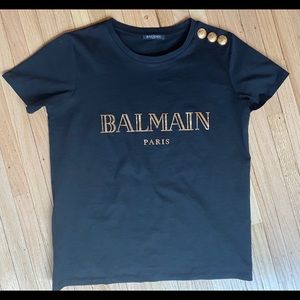 AUTHENTIC Balmain 3 button logo tshirt